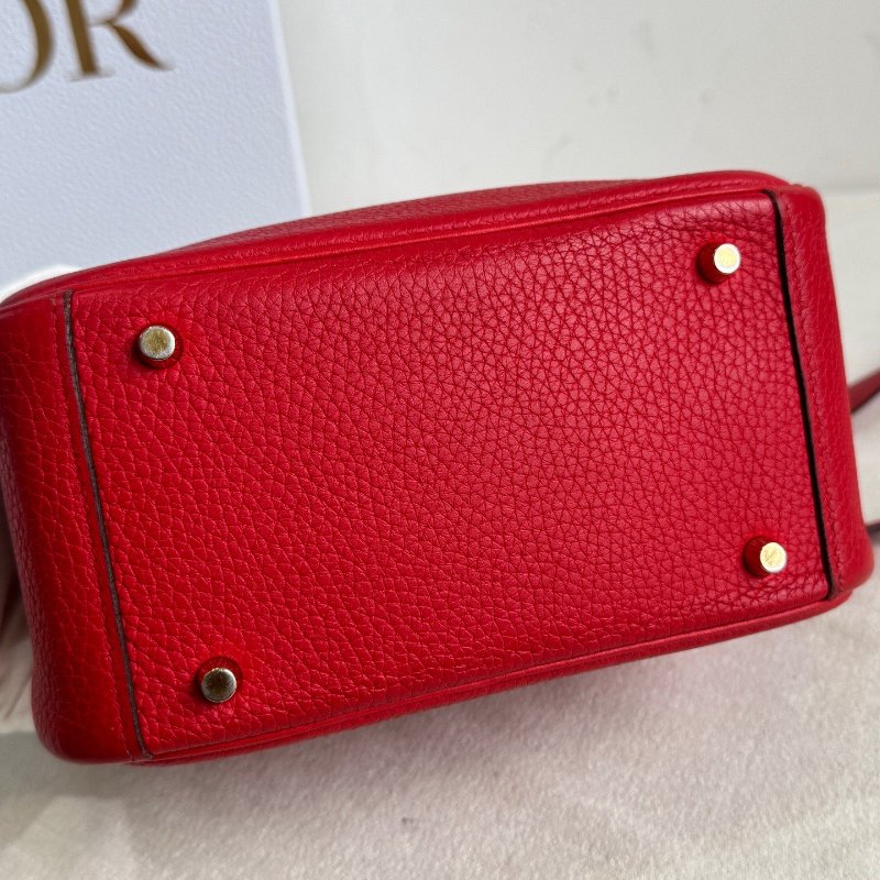 愛馬仕Hermes Lindy紅色金扣Y刻 迷你肩背包-8