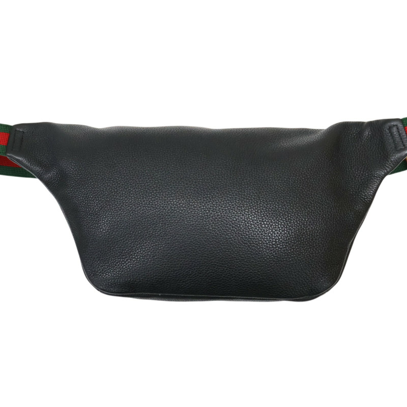 黑色 牛皮 Gucci 印花 腰包【GUCCI 古馳】 530412-1