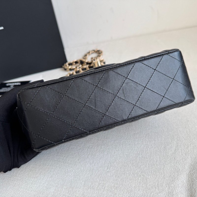 香奈兒/Chanel CF黑金菱格紋大Mini鏈條包-7