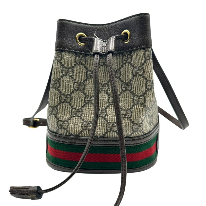 【美收精品】GUCCI 經典GG印花帆布迷你水桶包 C-201【隔月月中將轉賣至日本 上架期限30天】-0