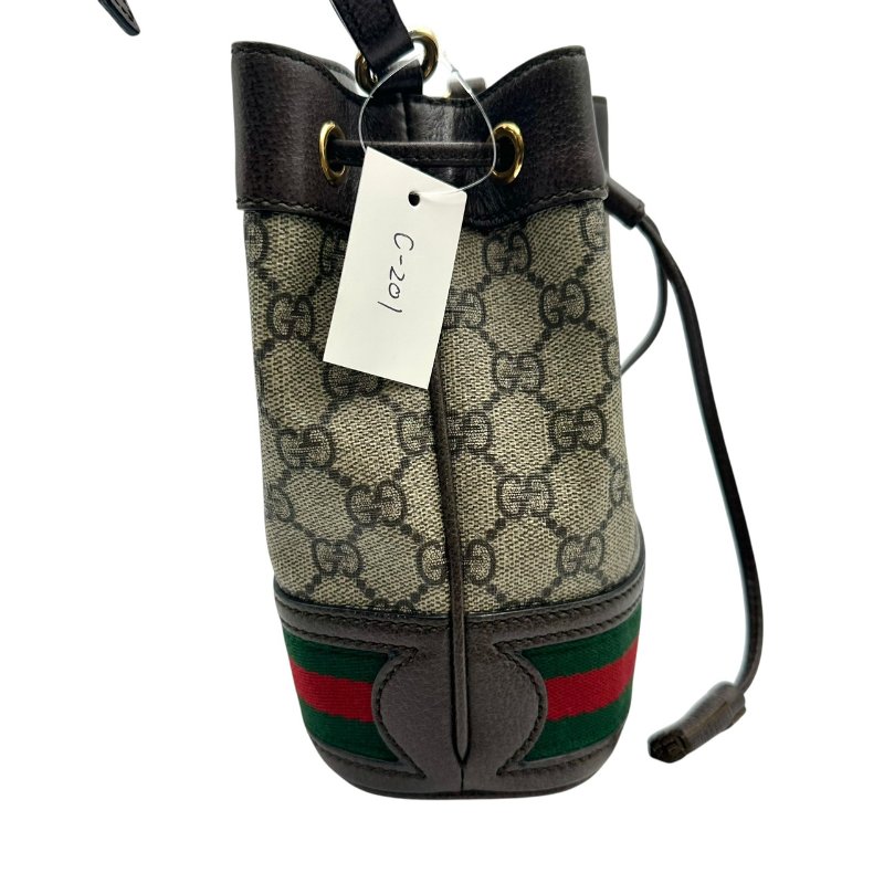 【美收精品】GUCCI 經典GG印花帆布迷你水桶包 C-201【隔月月中將轉賣至日本 上架期限30天】-2
