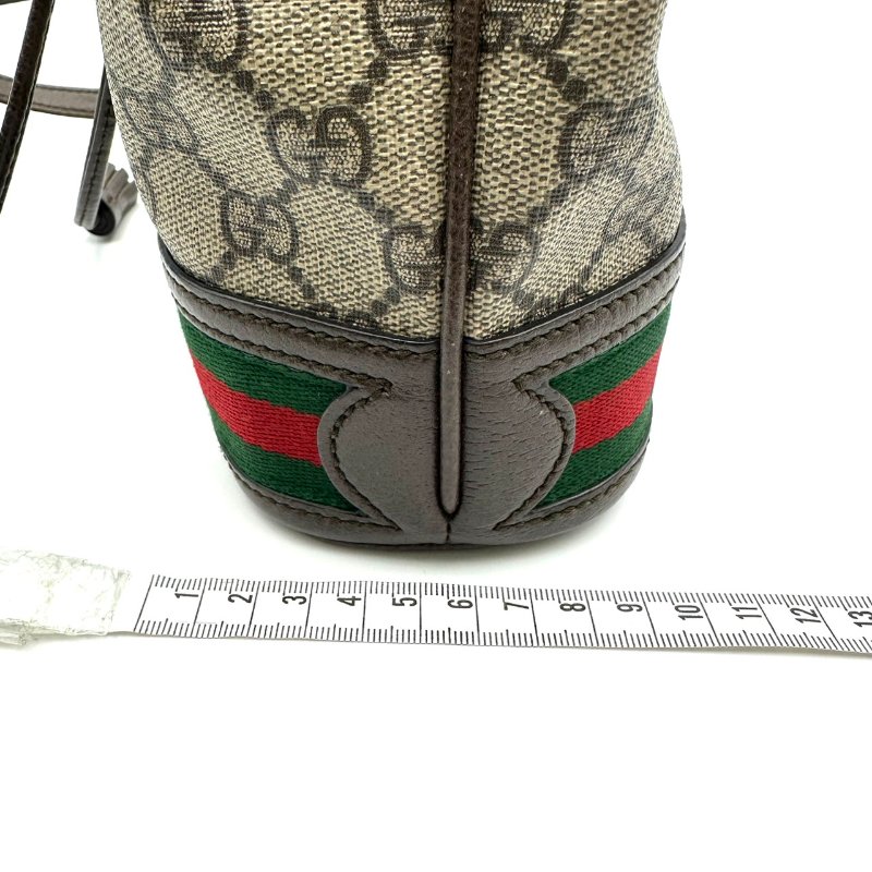 【美收精品】GUCCI 經典GG印花帆布迷你水桶包 C-201【隔月月中將轉賣至日本 上架期限30天】-12