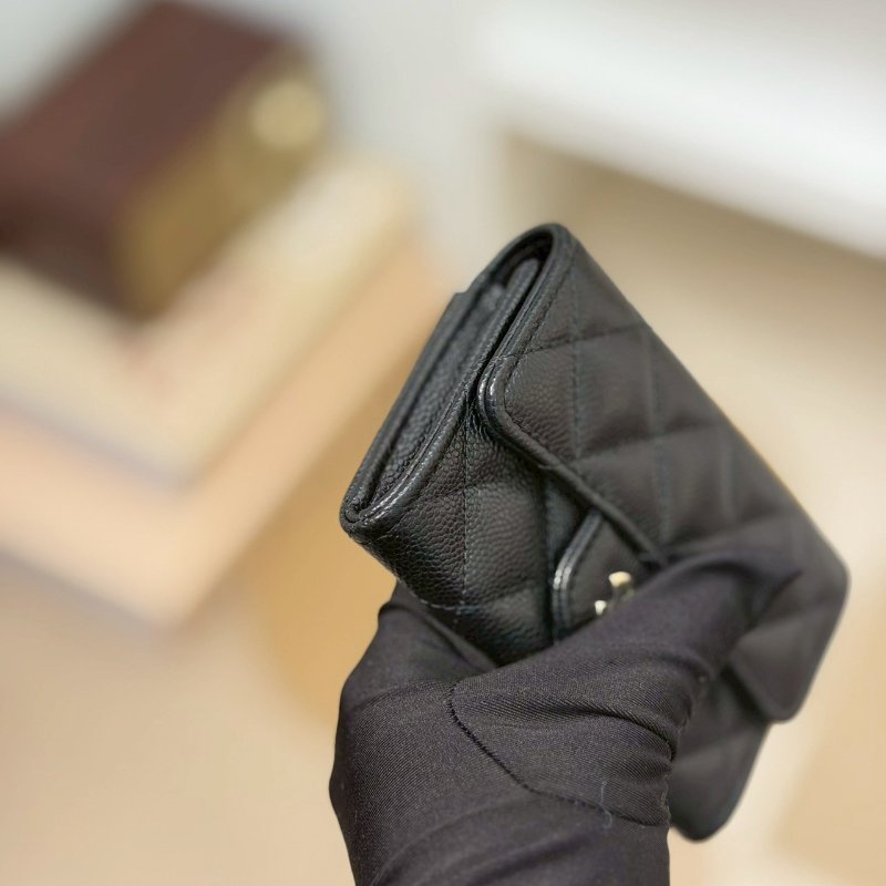 🏷Chanel 香奈兒．Coco 卡夾零錢包 新款有拉鍊 芯片款-4