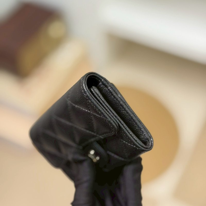 🏷Chanel 香奈兒．Coco 卡夾零錢包 新款有拉鍊 芯片款-9