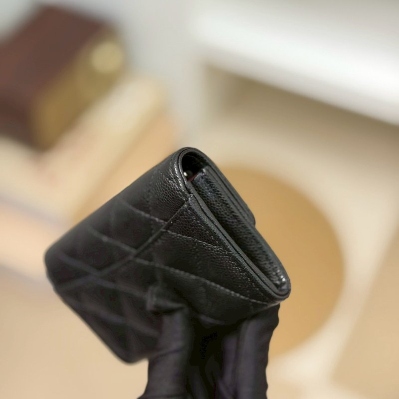 🏷Chanel 香奈兒．Coco 卡夾零錢包 新款有拉鍊 芯片款-11