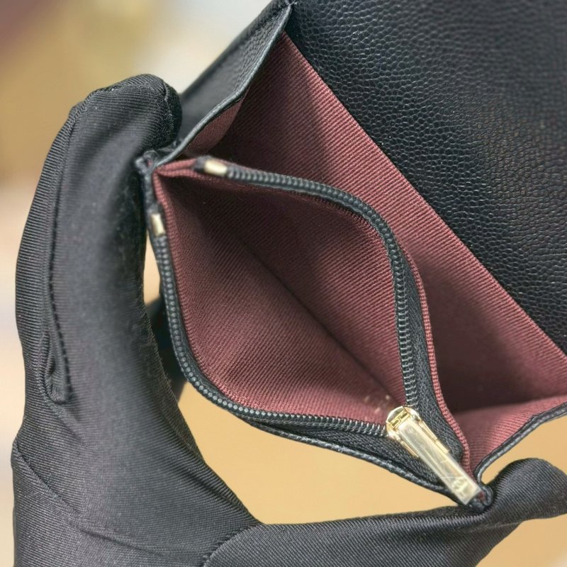 🏷Chanel 香奈兒．Coco 卡夾零錢包 新款有拉鍊 芯片款-18