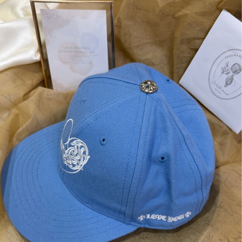 Chorme Hearts 克羅心 藍色愛心藤蔓刺繡棒球帽-4