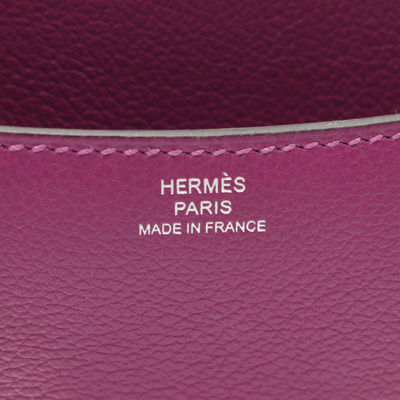 愛馬仕 Constance 3 迷你肩背包 D Evercolor 皮革 Anemone 二手女士 SHW-3