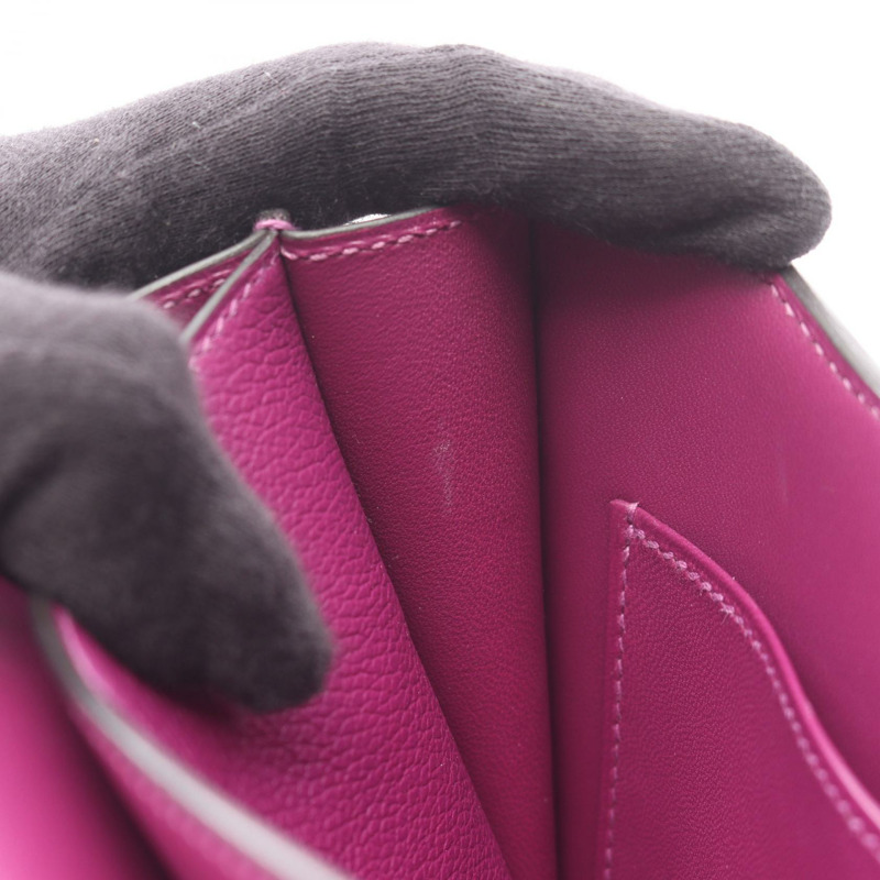 愛馬仕 Constance 3 迷你肩背包 D Evercolor 皮革 Anemone 二手女士 SHW-5