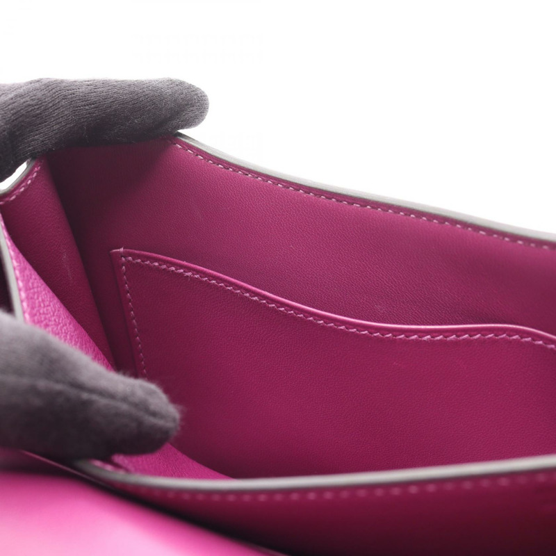 愛馬仕 Constance 3 迷你肩背包 D Evercolor 皮革 Anemone 二手女士 SHW-6