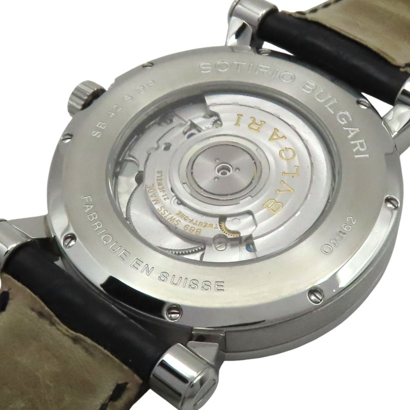 藍色錶盤 皮帶 不鏽鋼 Sotirio 腕錶【BVLGARI 寶格麗】 SB42SDR-7