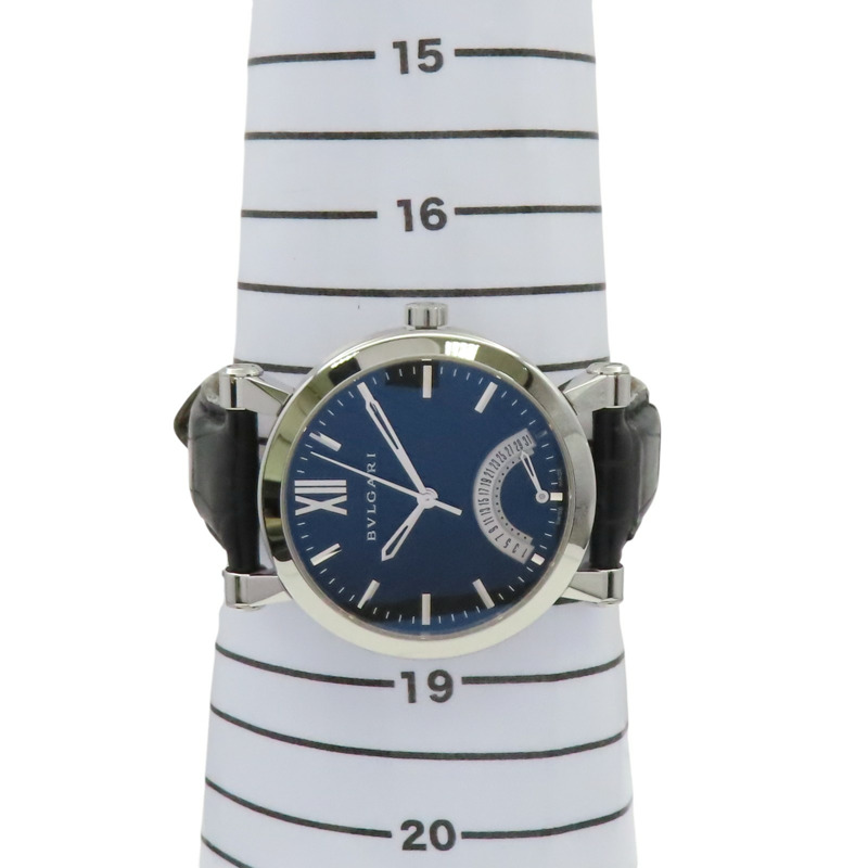 藍色錶盤 皮帶 不鏽鋼 Sotirio 腕錶【BVLGARI 寶格麗】 SB42SDR-14