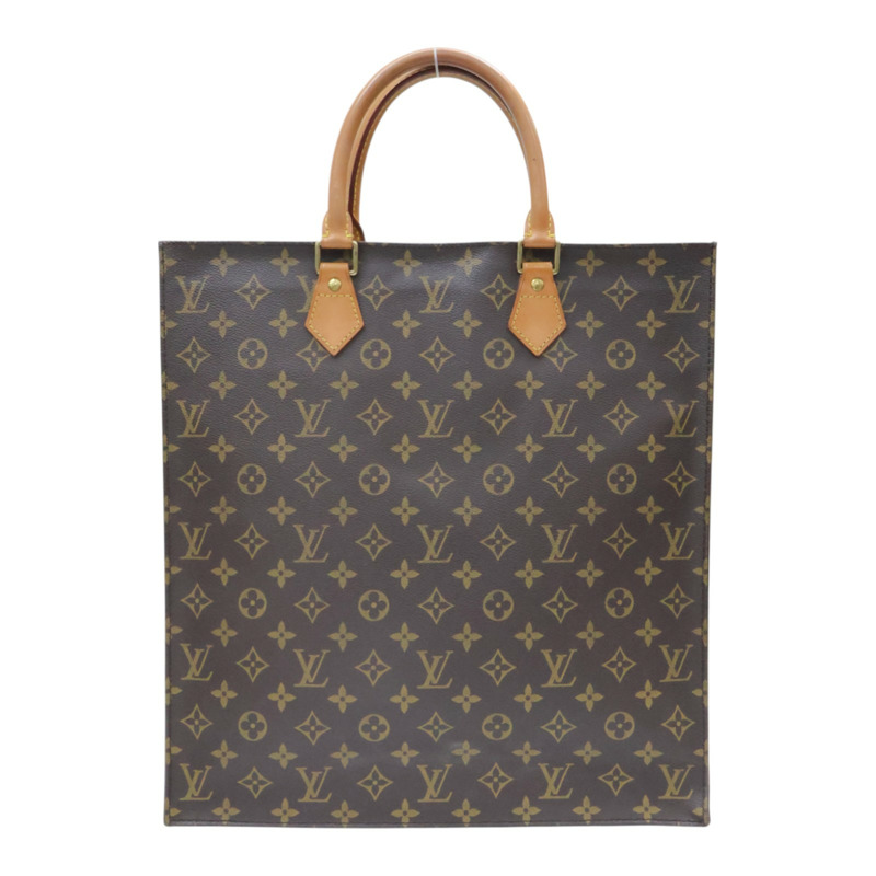 棕色 原花帆布 Sac Plat 手提包【LOUIS VUITTON LV 路易威登】 M51140-1