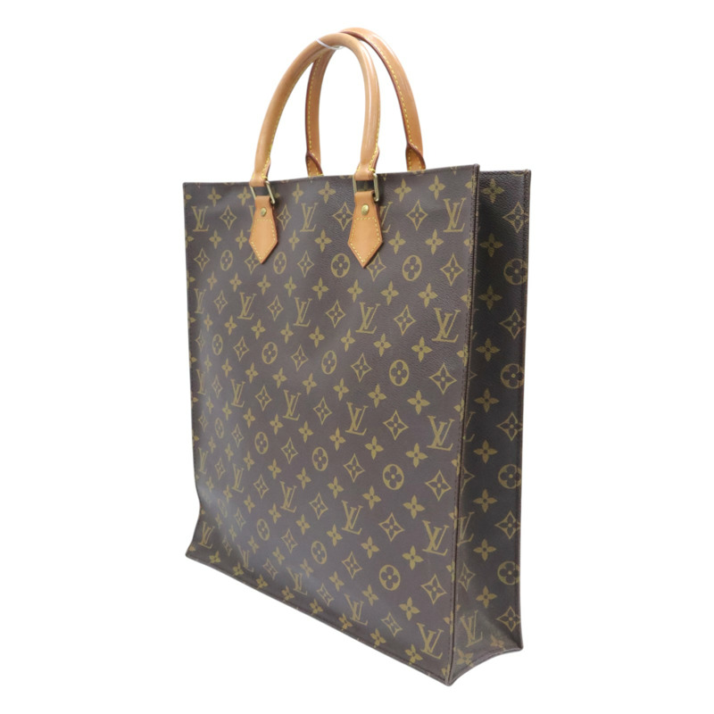 棕色 原花帆布 Sac Plat 手提包【LOUIS VUITTON LV 路易威登】 M51140-2