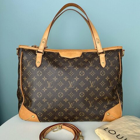 路易威登/Louis Vuitton 老花塗層帆佈托特狩獵包 肩背包