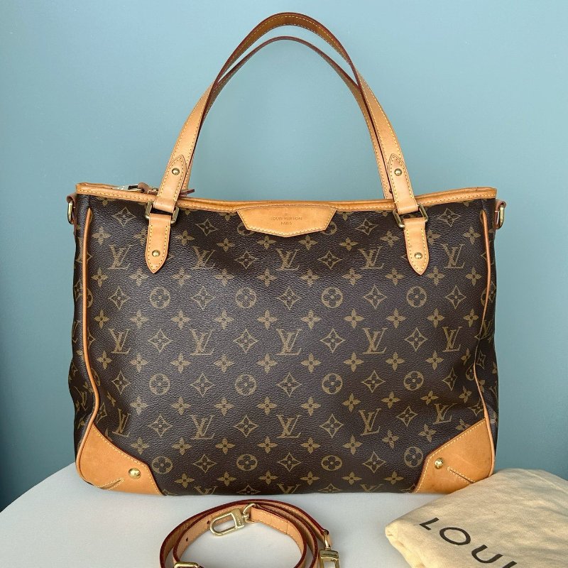 路易威登/Louis Vuitton 老花塗層帆佈托特狩獵包 肩背包-0