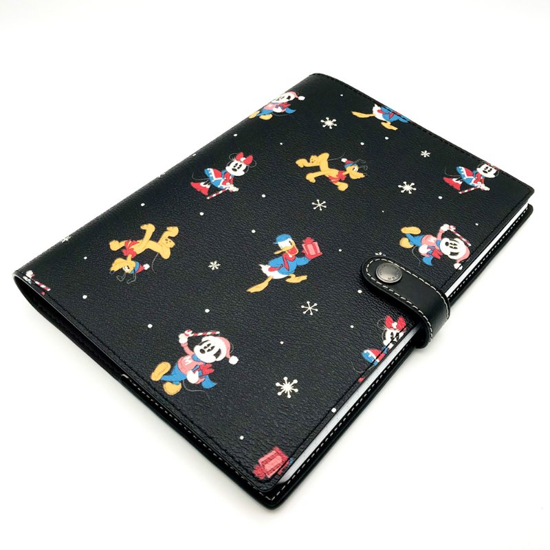 【COACH】x 迪士尼聯名款按釦皮革筆記本-0