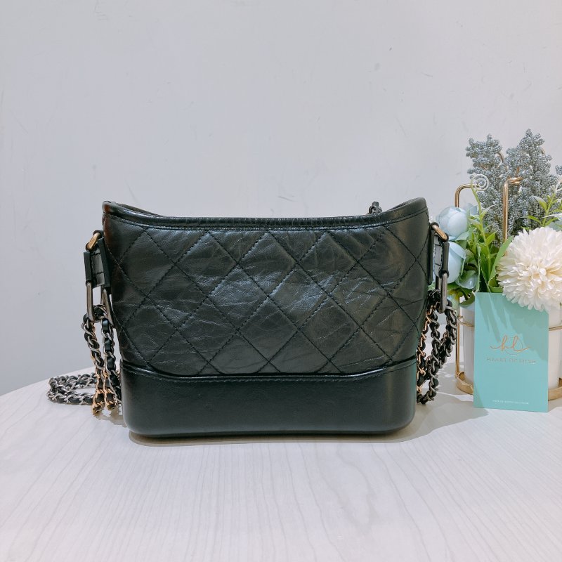 TK1950 Chanel 香奈兒迷你流浪包包Gabrielle Hobo Chain Bag Mini Black-2