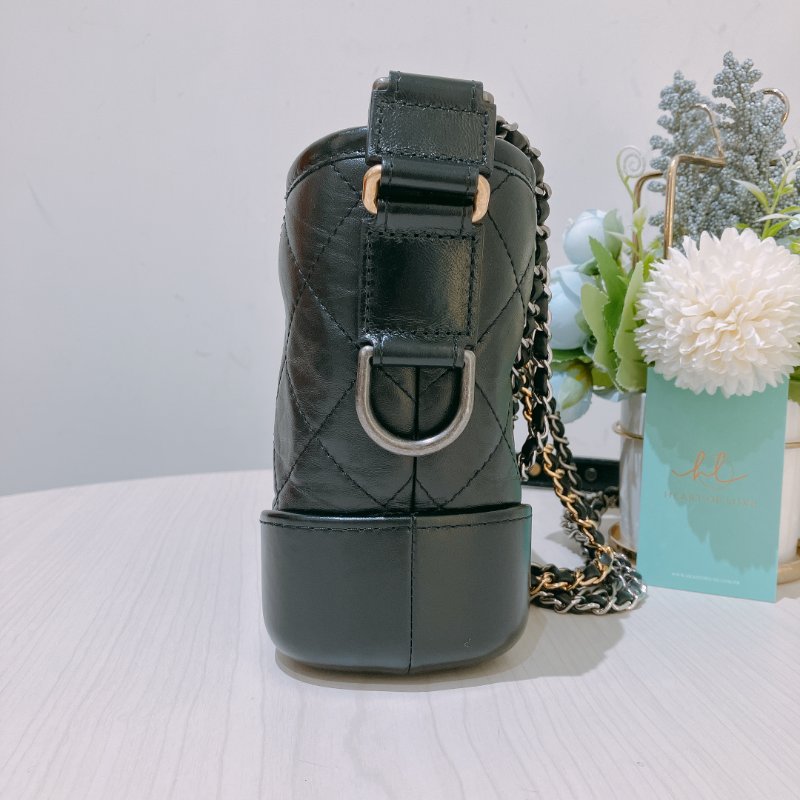 TK1950 Chanel 香奈兒迷你流浪包包Gabrielle Hobo Chain Bag Mini Black-4