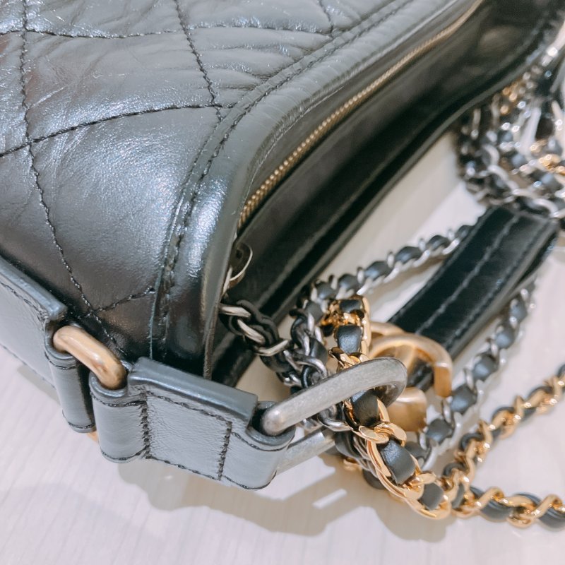 TK1950 Chanel 香奈兒迷你流浪包包Gabrielle Hobo Chain Bag Mini Black-10