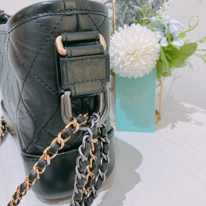 TK1950 Chanel 香奈兒迷你流浪包包Gabrielle Hobo Chain Bag Mini Black-13