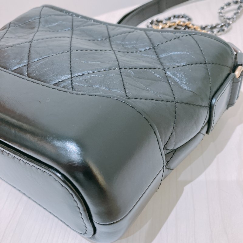 TK1950 Chanel 香奈兒迷你流浪包包Gabrielle Hobo Chain Bag Mini Black-26