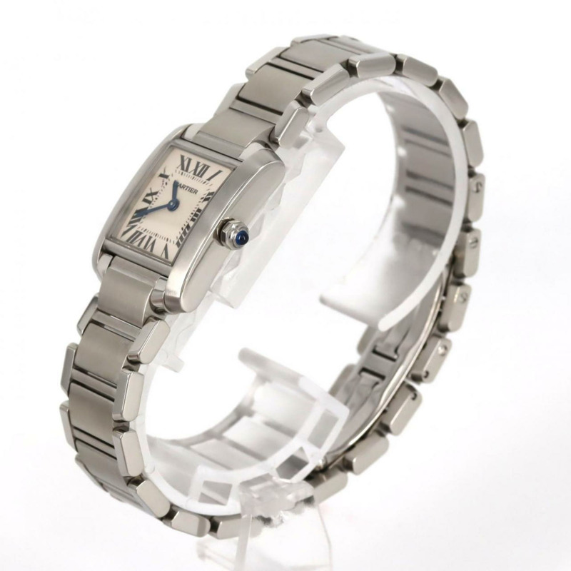 卡地亞 Tank Française SM W51008Q3 不鏽鋼石英錶-1