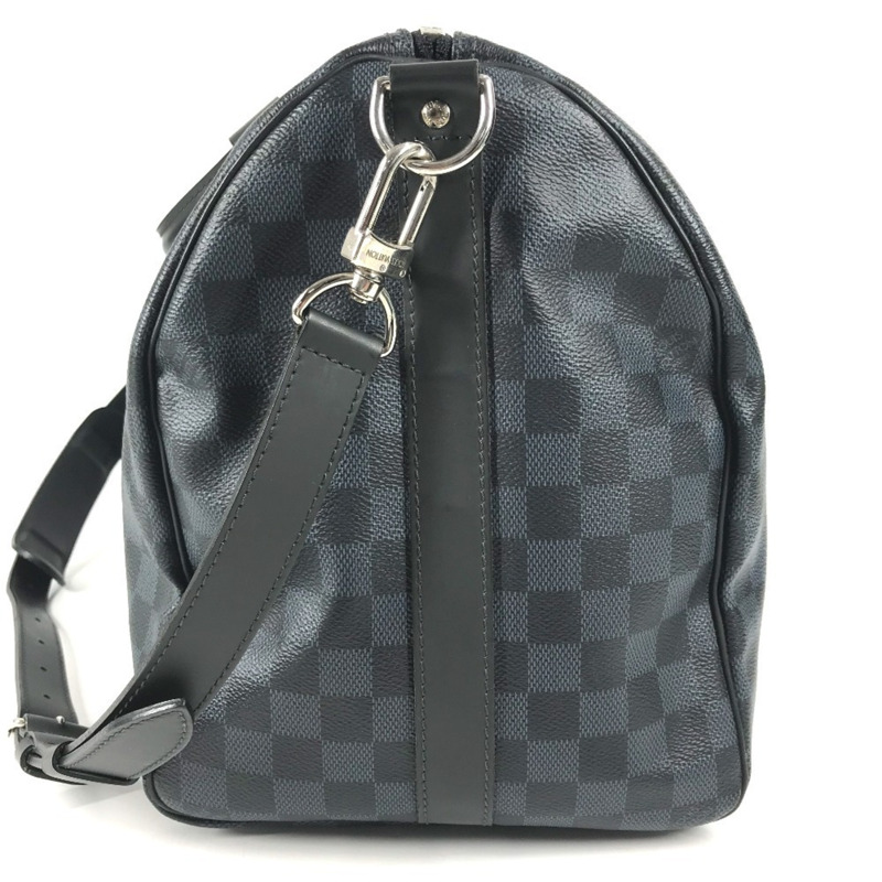 路易威登 N41349 Damier Cobalt Keepall Bandouliere 45 兩用單肩背包，波士頓帆布，男士，海軍藍-2