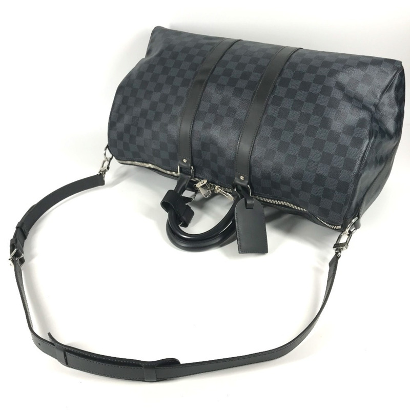 路易威登 N41349 Damier Cobalt Keepall Bandouliere 45 兩用單肩背包，波士頓帆布，男士，海軍藍-7