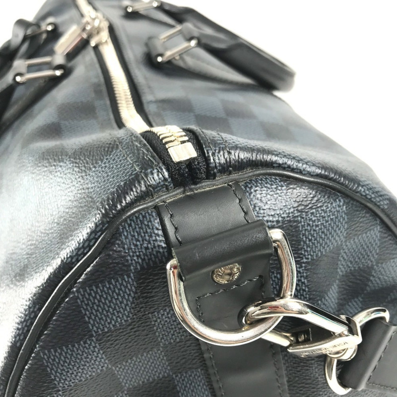 路易威登 N41349 Damier Cobalt Keepall Bandouliere 45 兩用單肩背包，波士頓帆布，男士，海軍藍-11