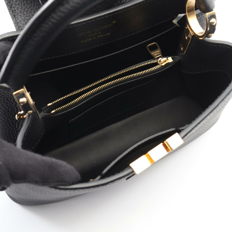 路易威登 Capucine BB 斜背單肩包 M24728 Taurillon Noir 二手-2