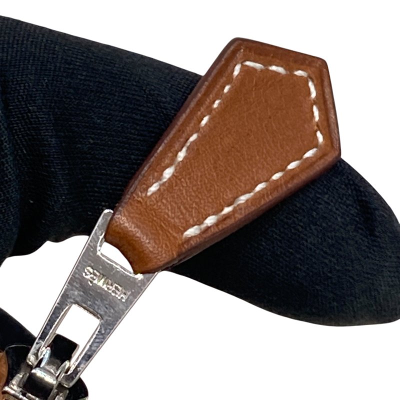 HERMES 愛馬仕 SILK IN 絲巾零錢包 EPSOM 普皮 棕色 銀釦-11