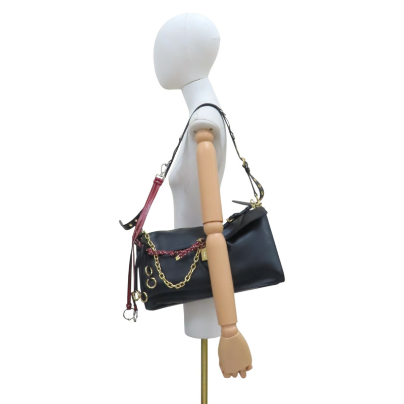 黑色 牛皮 Soft Sound 大號 肩背包【PRADA 普拉達】 1BD378-13