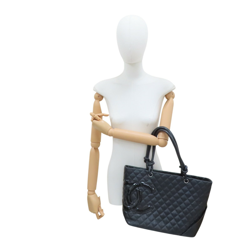 黑色 菱格紋 牛皮 Combon 托特包 手提包 A25169【CHANEL 香奈兒】 A25169-12