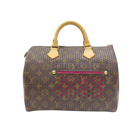 棕色 縷空 原花帆布 Speedy 30 手提包【LOUIS VUITTON LV 路易威登】 M95180