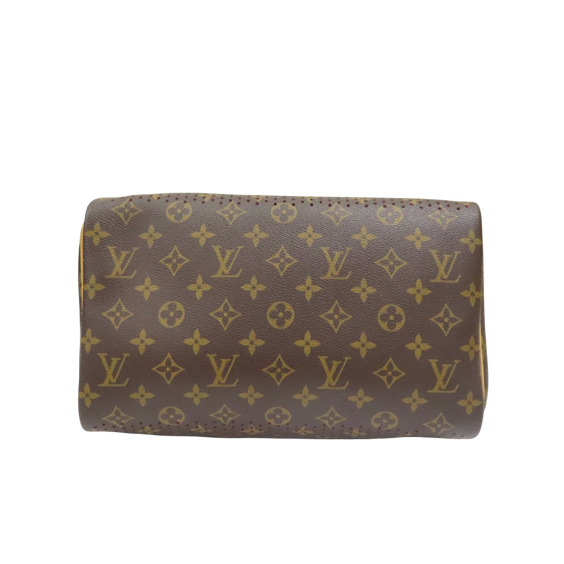 棕色 縷空 原花帆布 Speedy 30 手提包【LOUIS VUITTON LV 路易威登】 M95180-3