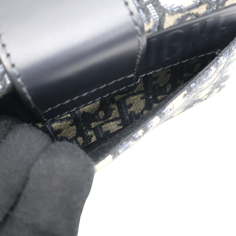 藍色 緹花帆布 30 Montaigne 肩背包【Dior 迪奧】-6