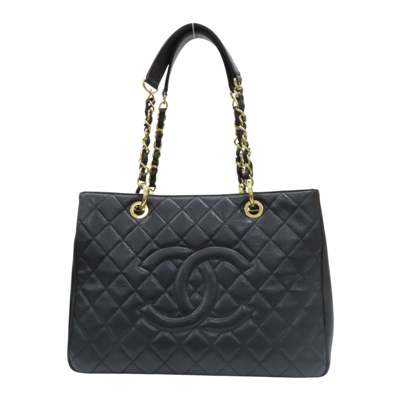 黑色 荔枝紋 牛皮 GST Tote 手提包 A50995【CHANEL 香奈兒】 A50995-0