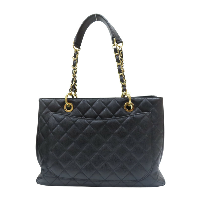 黑色 荔枝紋 牛皮 GST Tote 手提包 A50995【CHANEL 香奈兒】 A50995-1