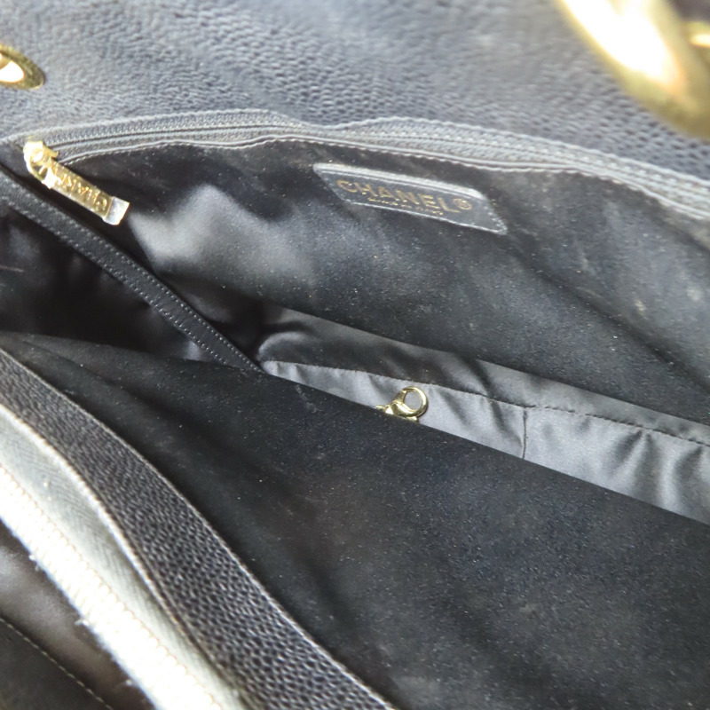 黑色 荔枝紋 牛皮 GST Tote 手提包 A50995【CHANEL 香奈兒】 A50995-4
