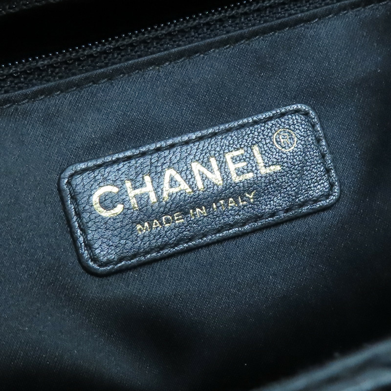 黑色 荔枝紋 牛皮 GST Tote 手提包 A50995【CHANEL 香奈兒】 A50995-10