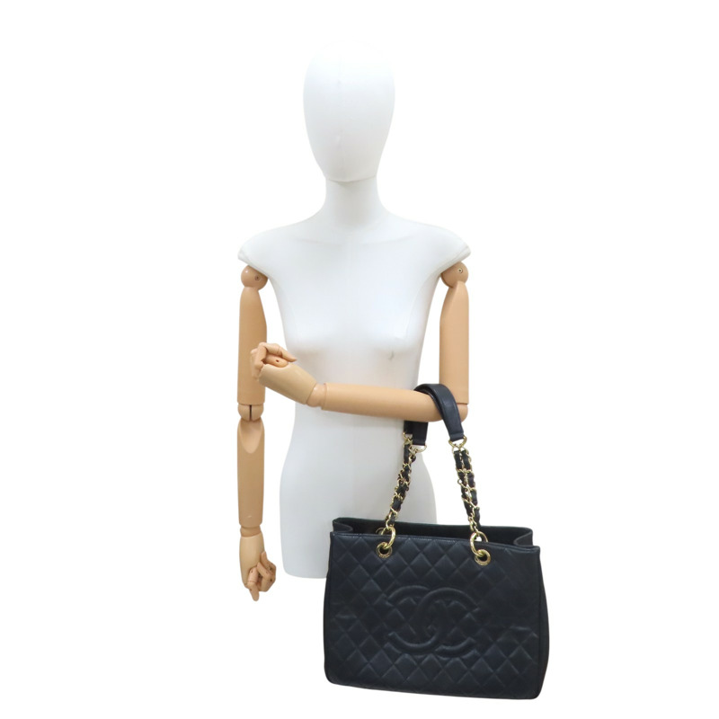 黑色 荔枝紋 牛皮 GST Tote 手提包 A50995【CHANEL 香奈兒】 A50995-13