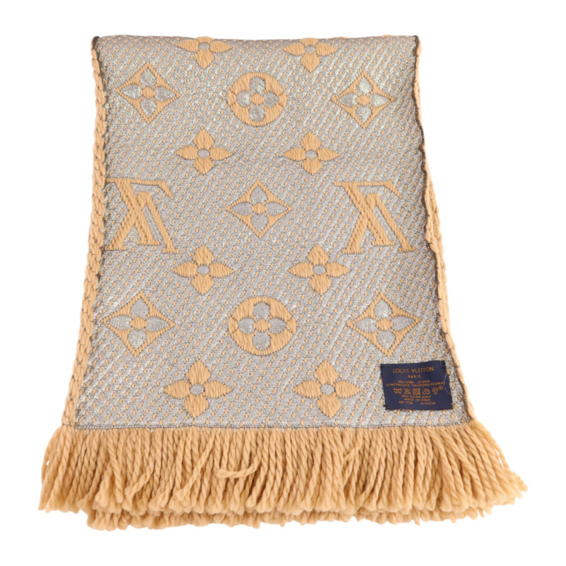 LOUIS VUITTON 羊毛/絲質Echarpe Logomania Shine Scar圍巾-2