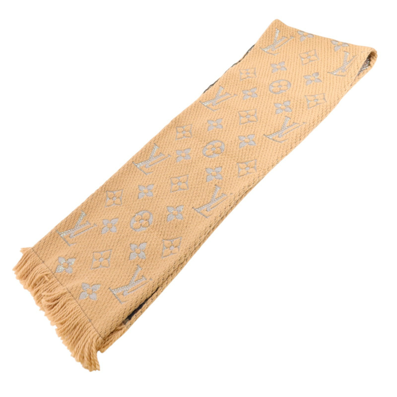 LOUIS VUITTON 羊毛/絲質Echarpe Logomania Shine Scar圍巾-6