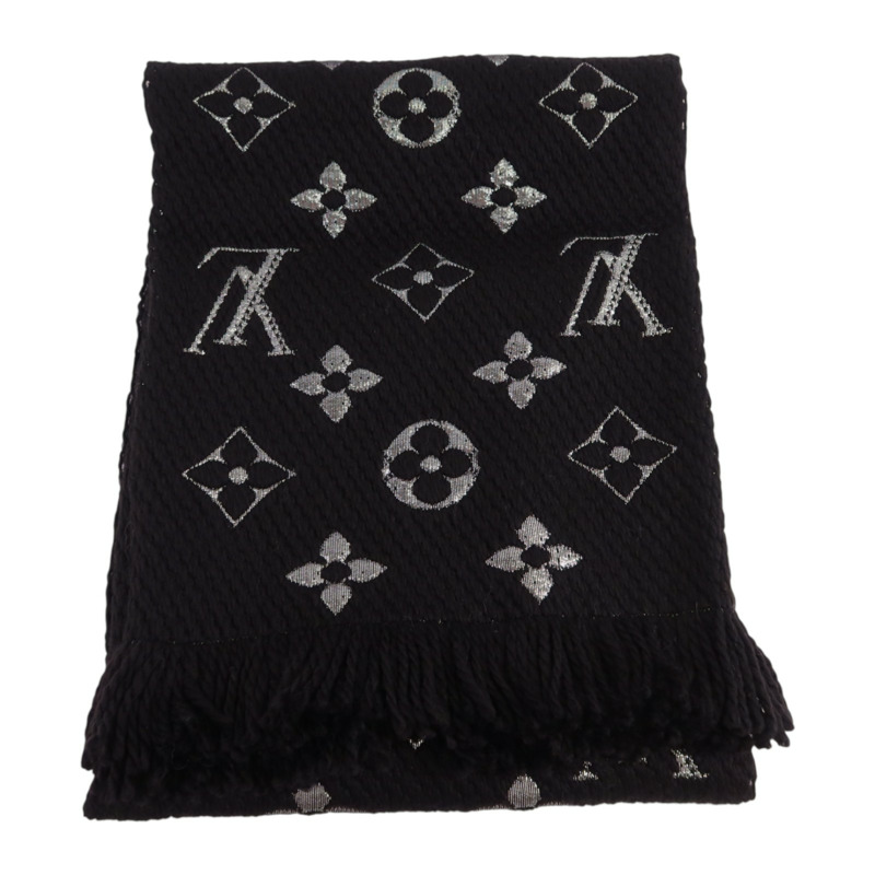 LOUIS VUITTON 羊毛/絲質Echarpe Logomania Shine Scar圍巾-2