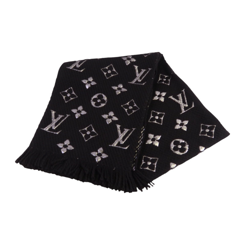 LOUIS VUITTON 羊毛/絲質Echarpe Logomania Shine Scar圍巾-7