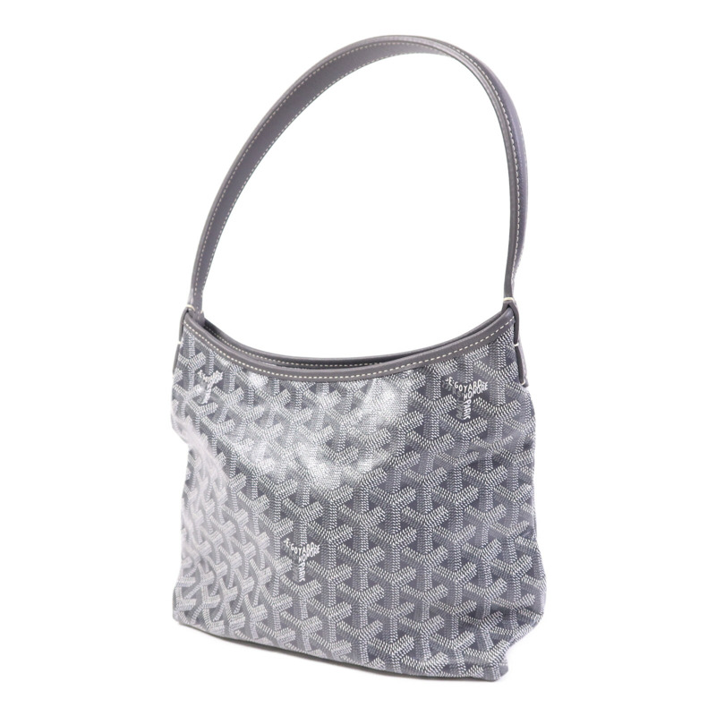 GOYARD 塗層帆布Mini Hobo銀扣手挽袋-2