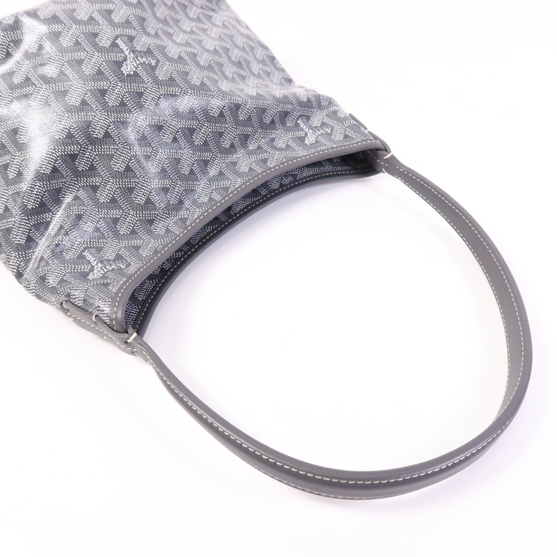 GOYARD 塗層帆布Mini Hobo銀扣手挽袋-8