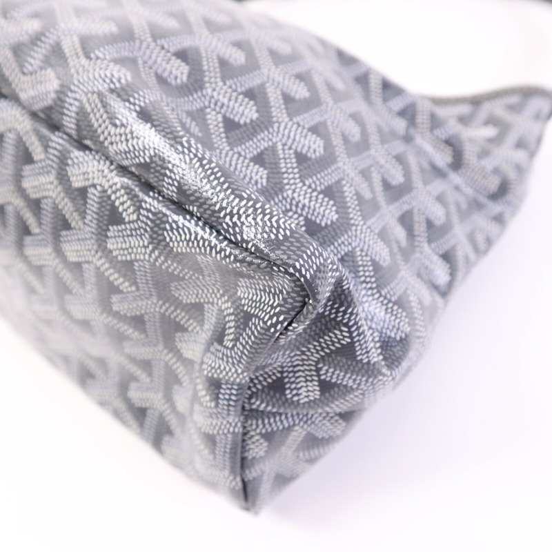 GOYARD 塗層帆布Mini Hobo銀扣手挽袋-10