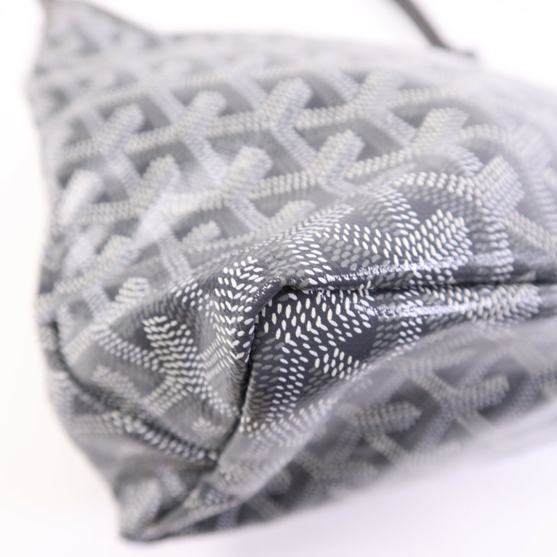 GOYARD 塗層帆布Mini Hobo銀扣手挽袋-13